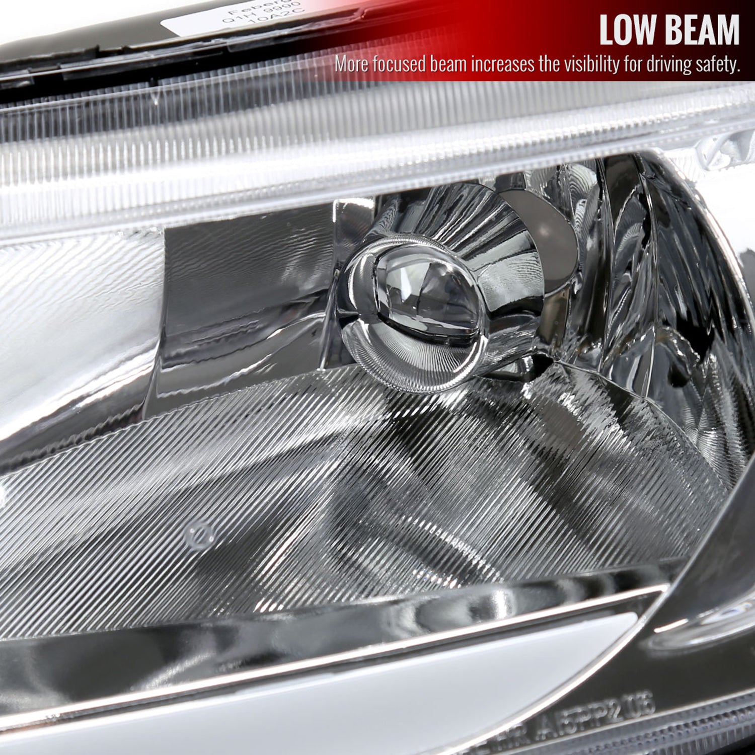 2006-2011 Honda Civic 4DR Sedan Factory Headlights w/LED Strip Chrome/Clear