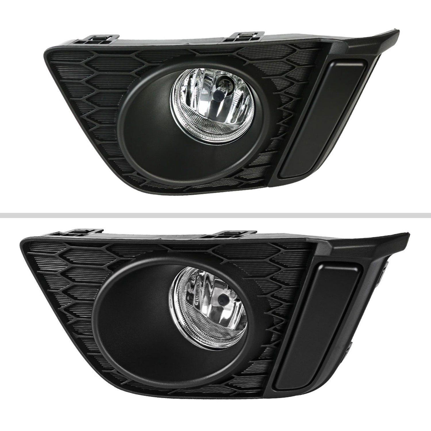 2015-2016 Honda Fit 12V/35W H8 Fog Lights Kit Chrome Housing/Clear Lens
