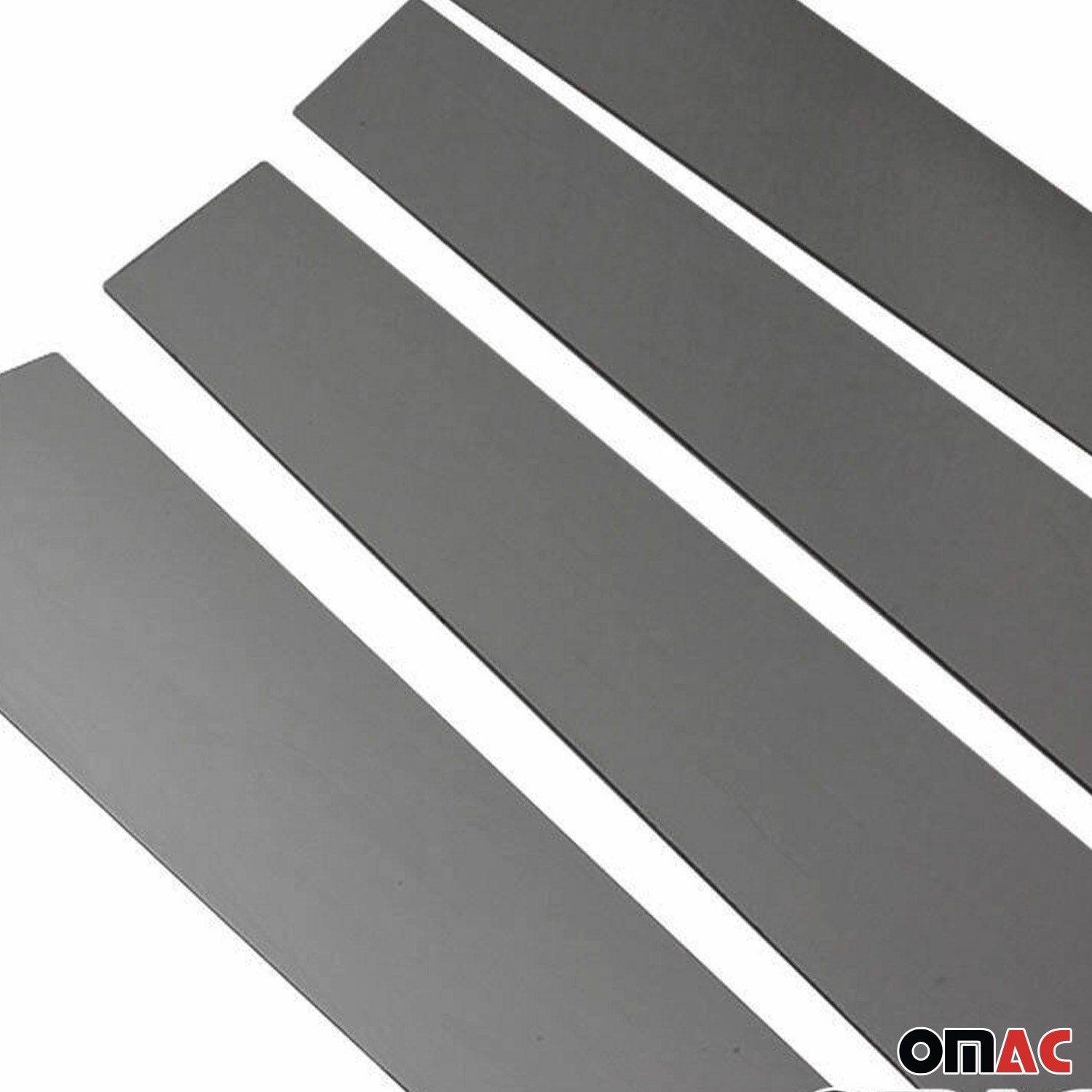 2011-2016 Mini Countryman R60 Window B Pillar Posts Door Trim Stainless Steel Dark 4x