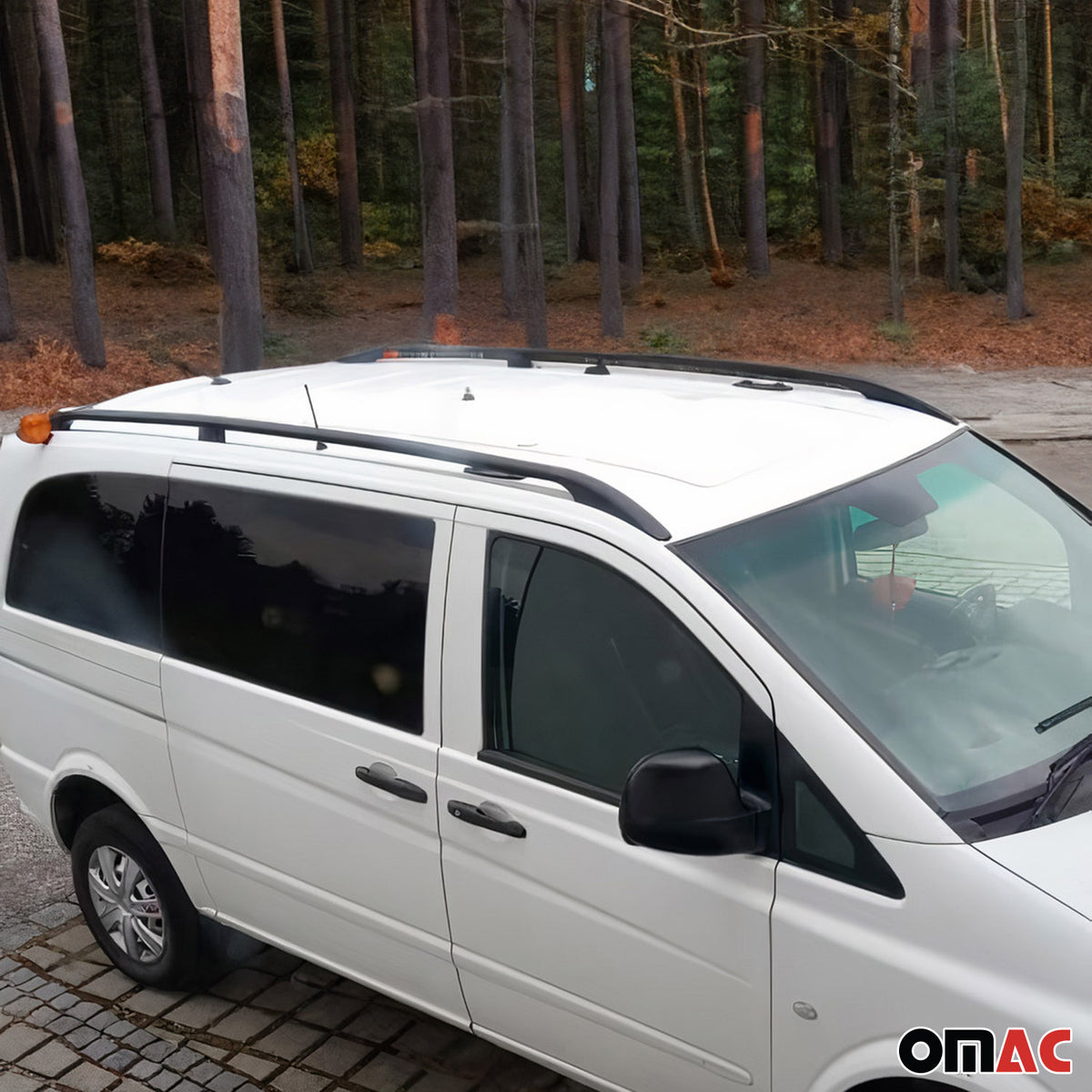 2010-2013 Ford Transit Connect L1 Short Roof Rack Rails Side Rails Black