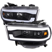 2019-2024 Dodge RAM 2500/3500/4500/5500 LED Tube Projector Headlights Black