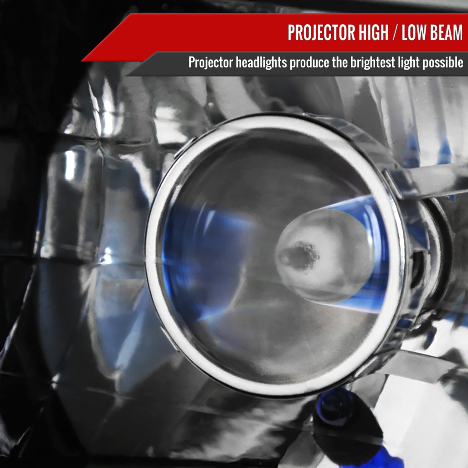 Universal 7"x6" H4 Projector Headlights Matte Black Housing/Clear Lens