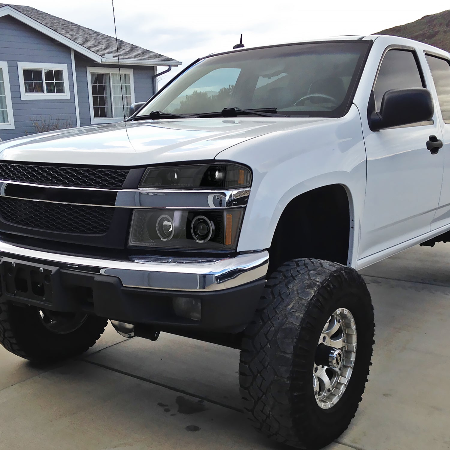 2004-2012 Chevy Colorado GMC Canyon Corner Lights Jet Black/Clear Lens
