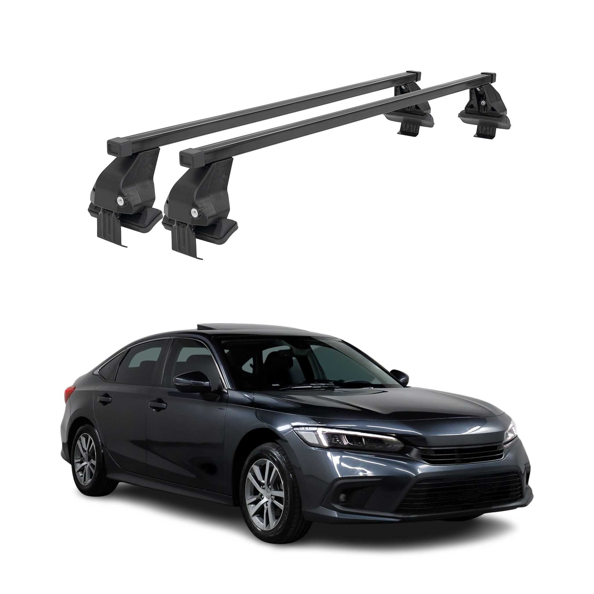 2022-2026 Honda Civic Roof Rack Cross Bars Black