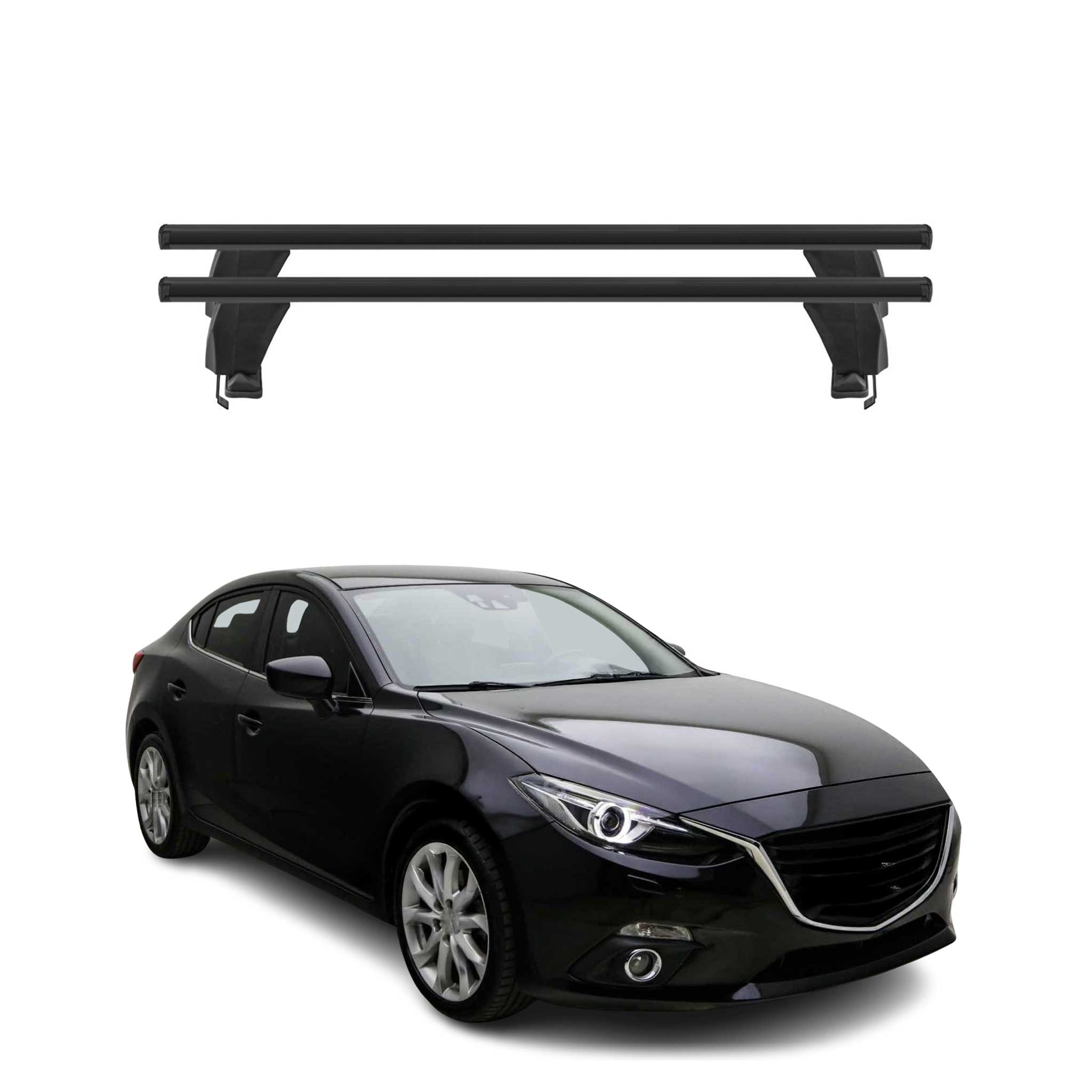 2014-2018 Mazda 3 Hatchback Roof Rack Cross Bars Black