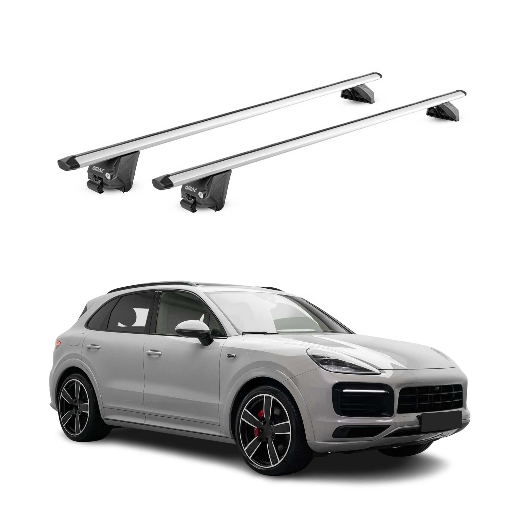 2019-2026 Porsche Cayenne Roof Rack Cross Bars Silver