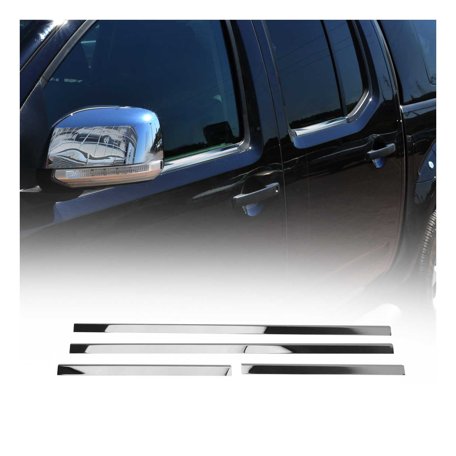 2009-2012 Suzuki Equator Window Molding Trim Streamer Stainless Steel 4x