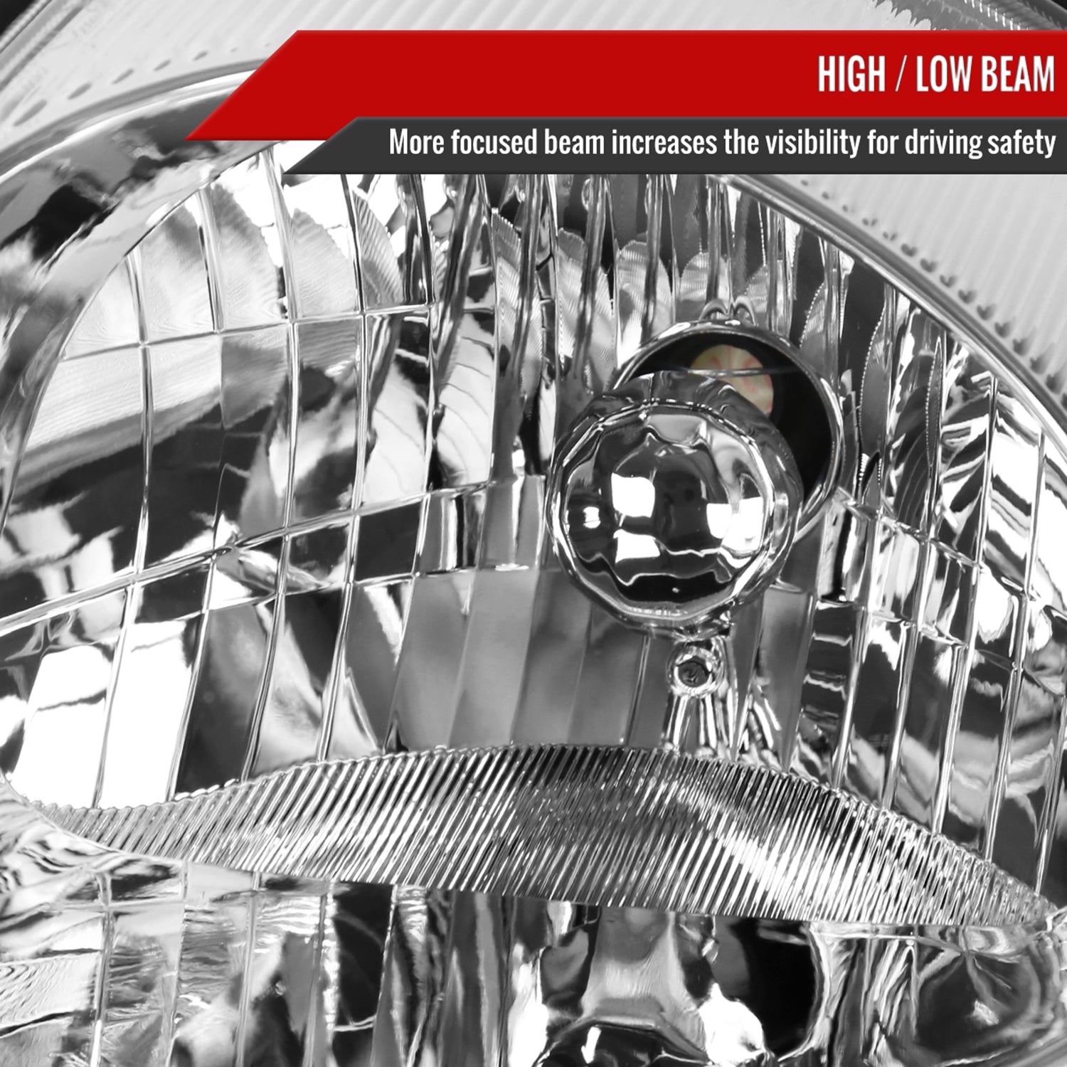 2000-2005 Mitsubishi Eclipse Factory Style Crystal Headlights Chrome/Clear