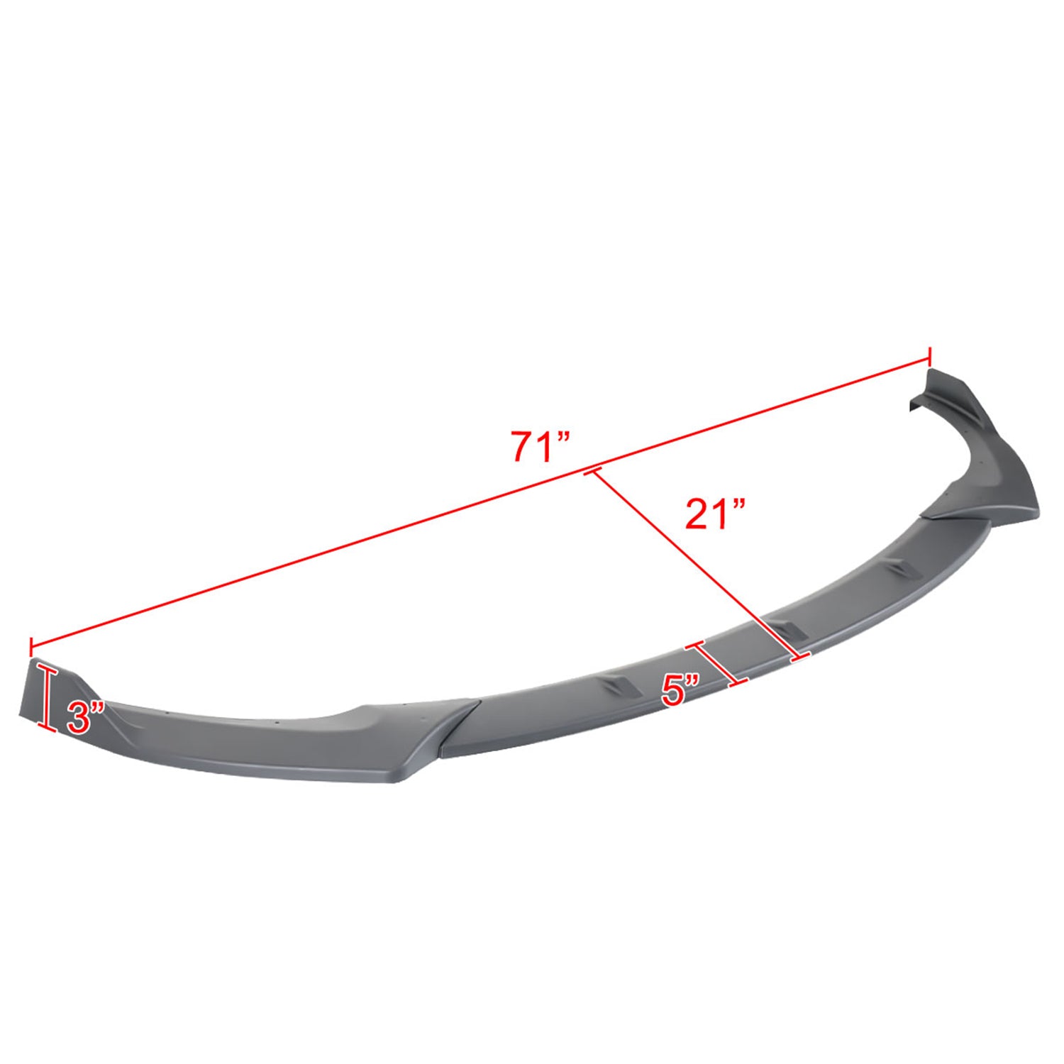 2013-2017 Hyundai Veloster Turbo Matte Black 3PC Front Bumper Splitter Kit