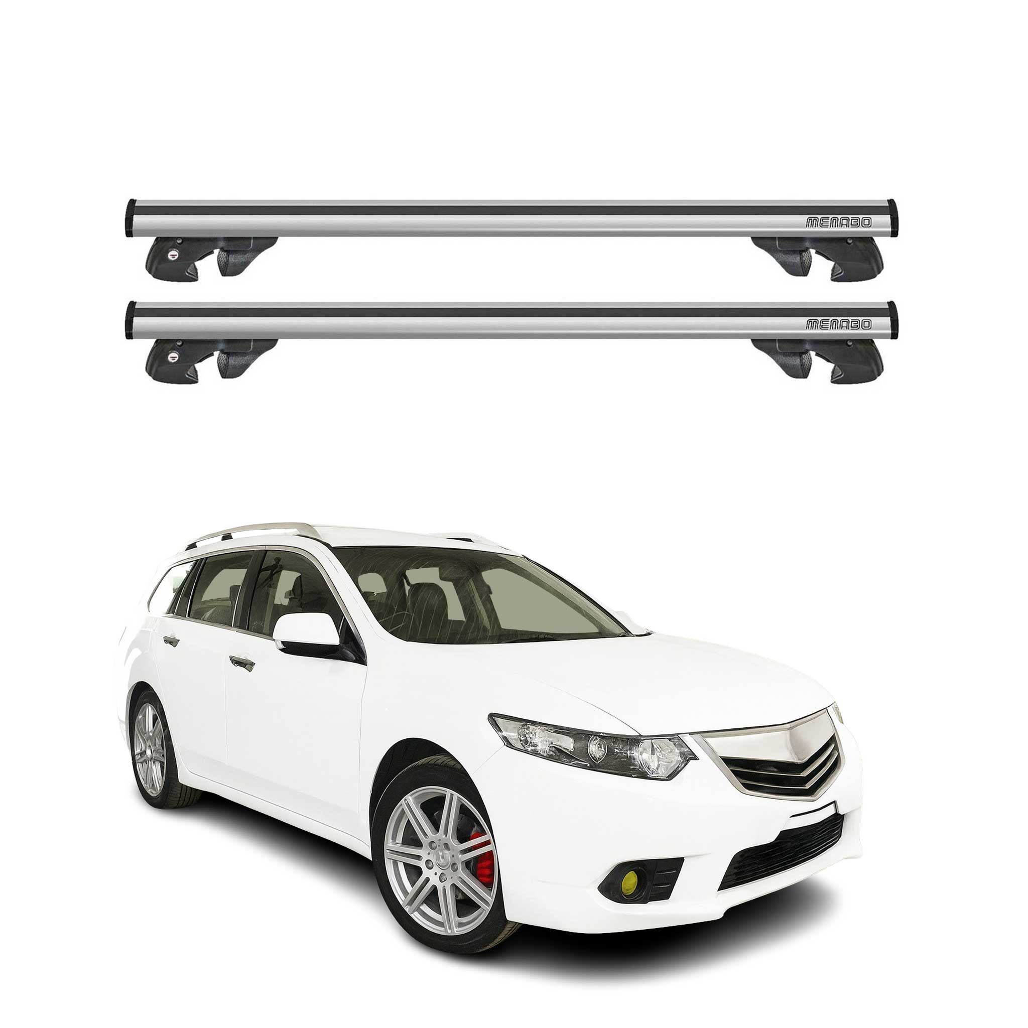 2011-2014 Acura Tsx Sport Wagon Roof Rack Cross Bars Silver