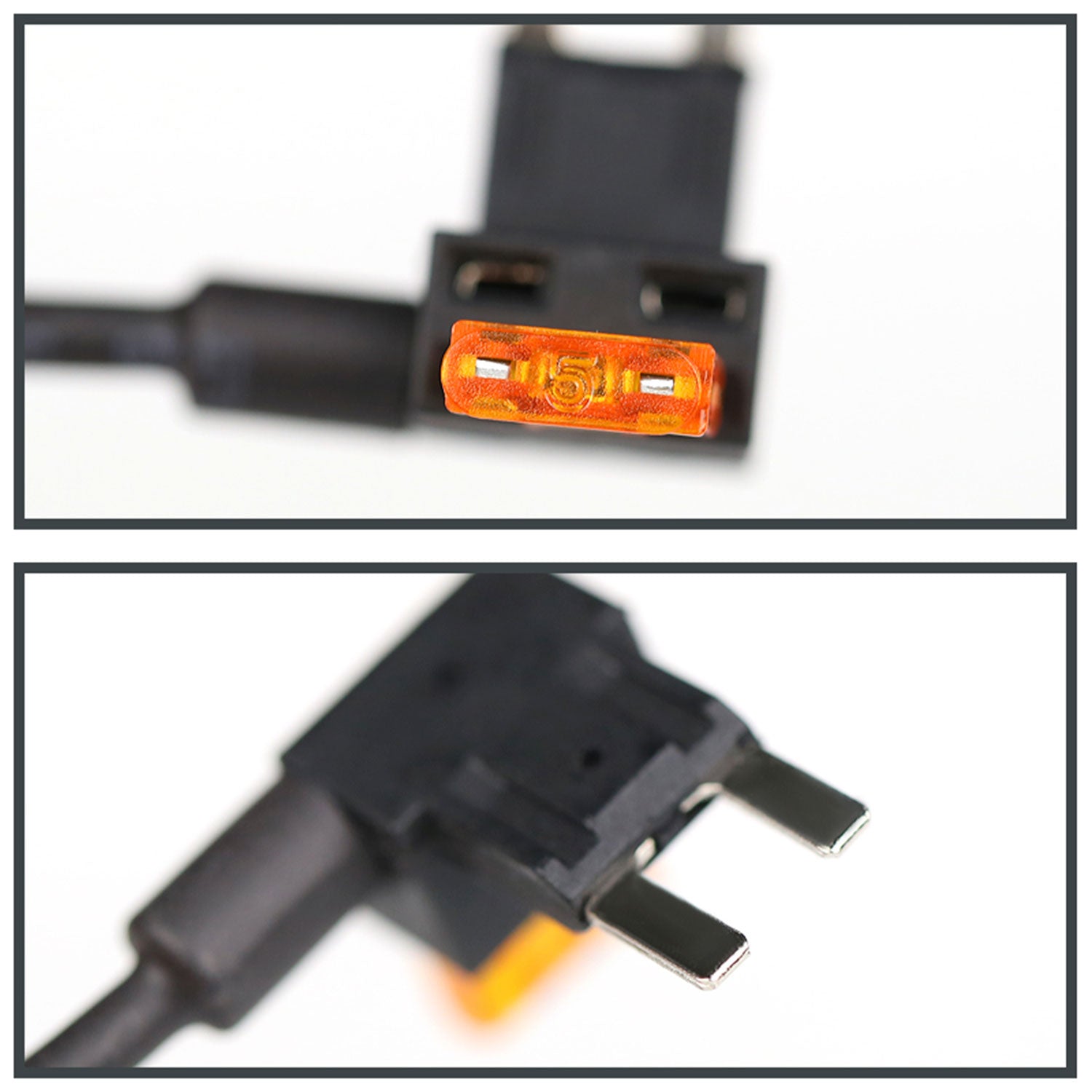 2015-2017 Ford Mustang Front Grille LED Driving Lights - 6PC Chrome/Clear Lens