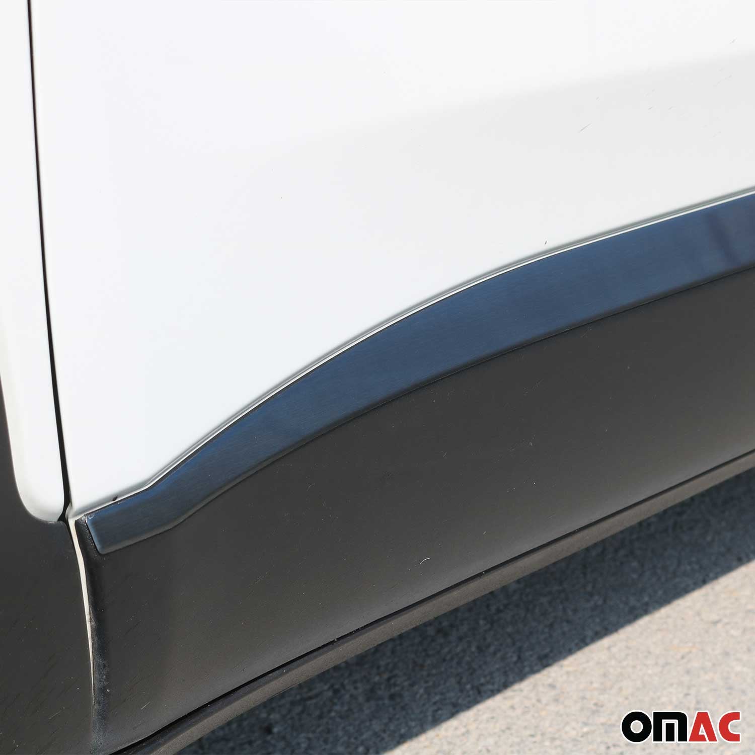 2019-2024 Jeep Renegade Side Door Molding Trim  Brushed Steel Dark 4x