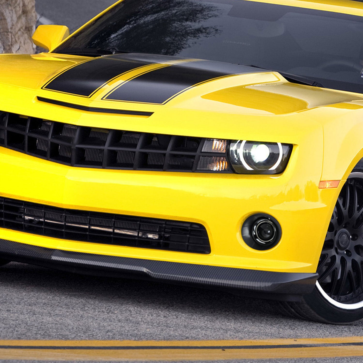 2014-2015 Chevy Camaro 3.6L V6 H11 Projector Fog Lights Kit Chrome/Clear Lens