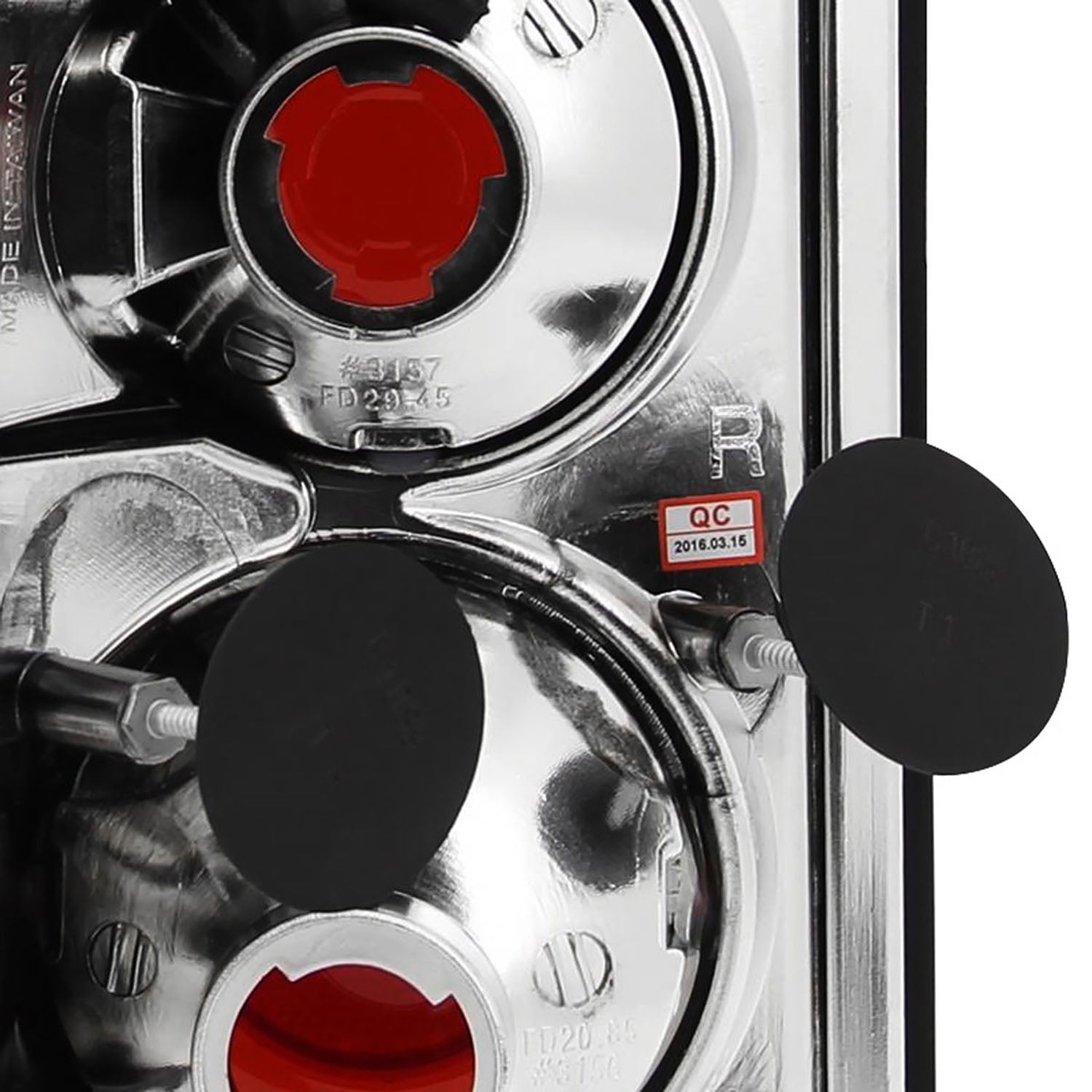 1995-1997 Ford Explorer Tail Lights Chrome Housing/Clear Lens