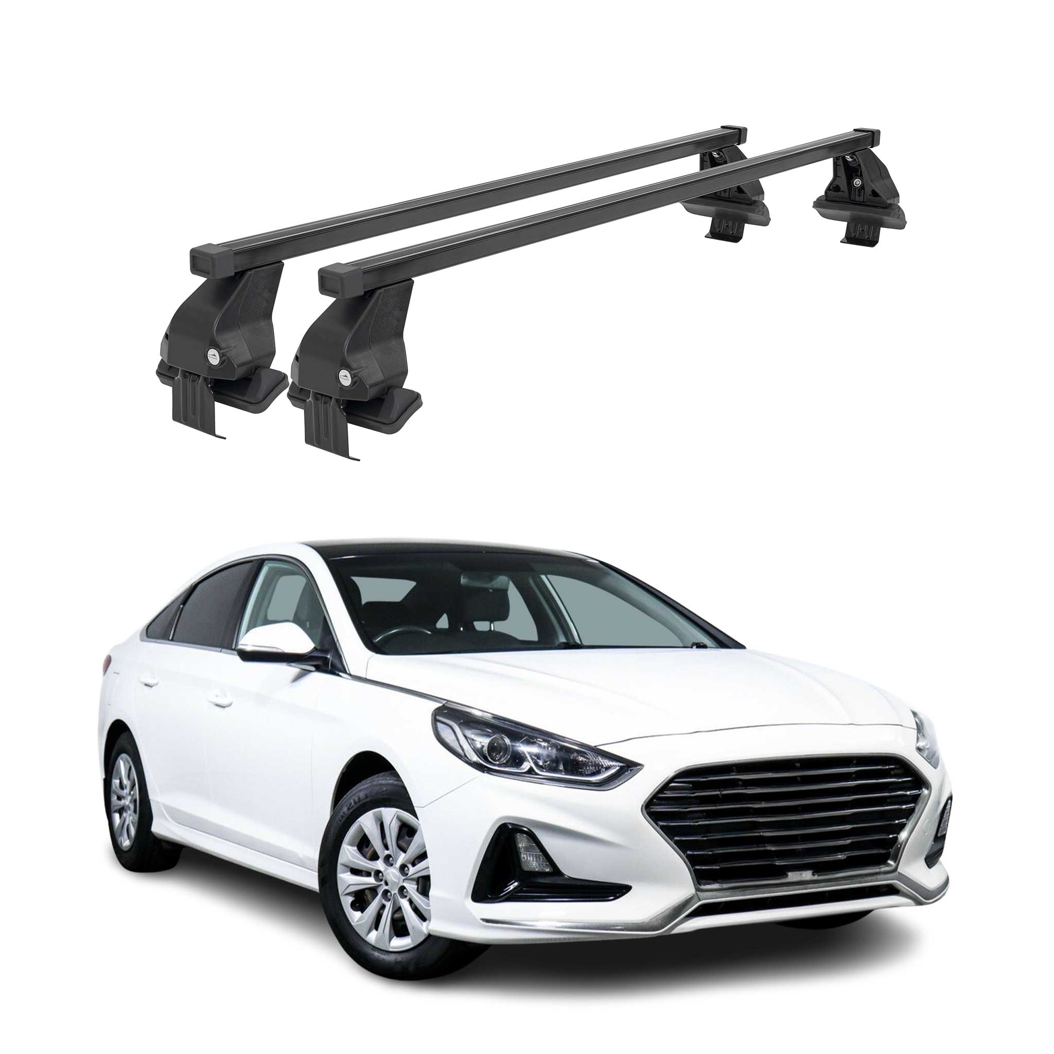2015-2019 Hyundai Sonata Roof Rack Cross Bars Black