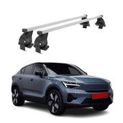 Top Roof Racks Cross Bars Carrier for Volvo C40 Recharge 2022-2025 Steel Gray 2x