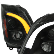 2008-2014 Cadillac CTS Sequential LED Bar Projector Headlights Matt Smoke