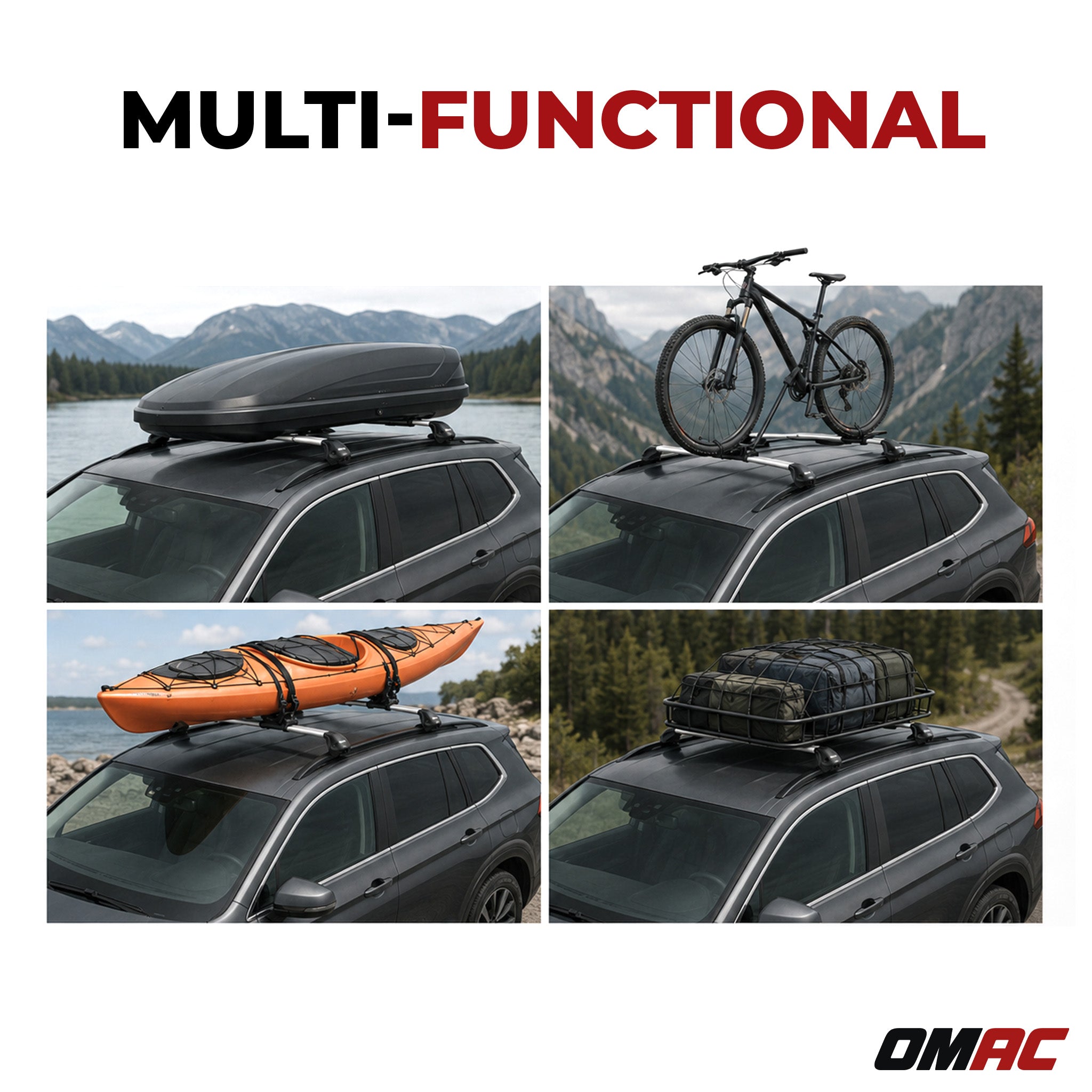 2020-2025 Hyundai Palisade Roof Rack Cross Bars Black Luggage Carrier 2 Pcs