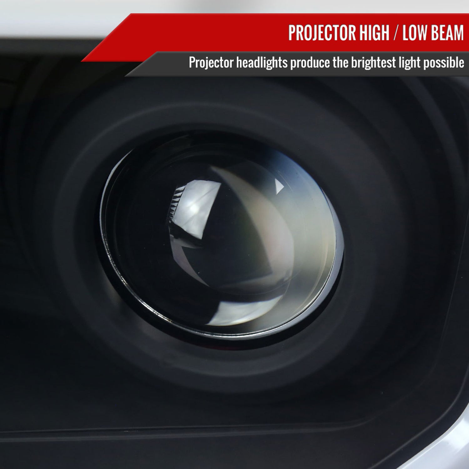 2012-2015 Toyota Tacoma LED CBar Projector Headlights LED Parking Light Black