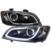 2008-2009 Pontiac G8 LED Bar Projector Headlights Matte Black/Clear Lens