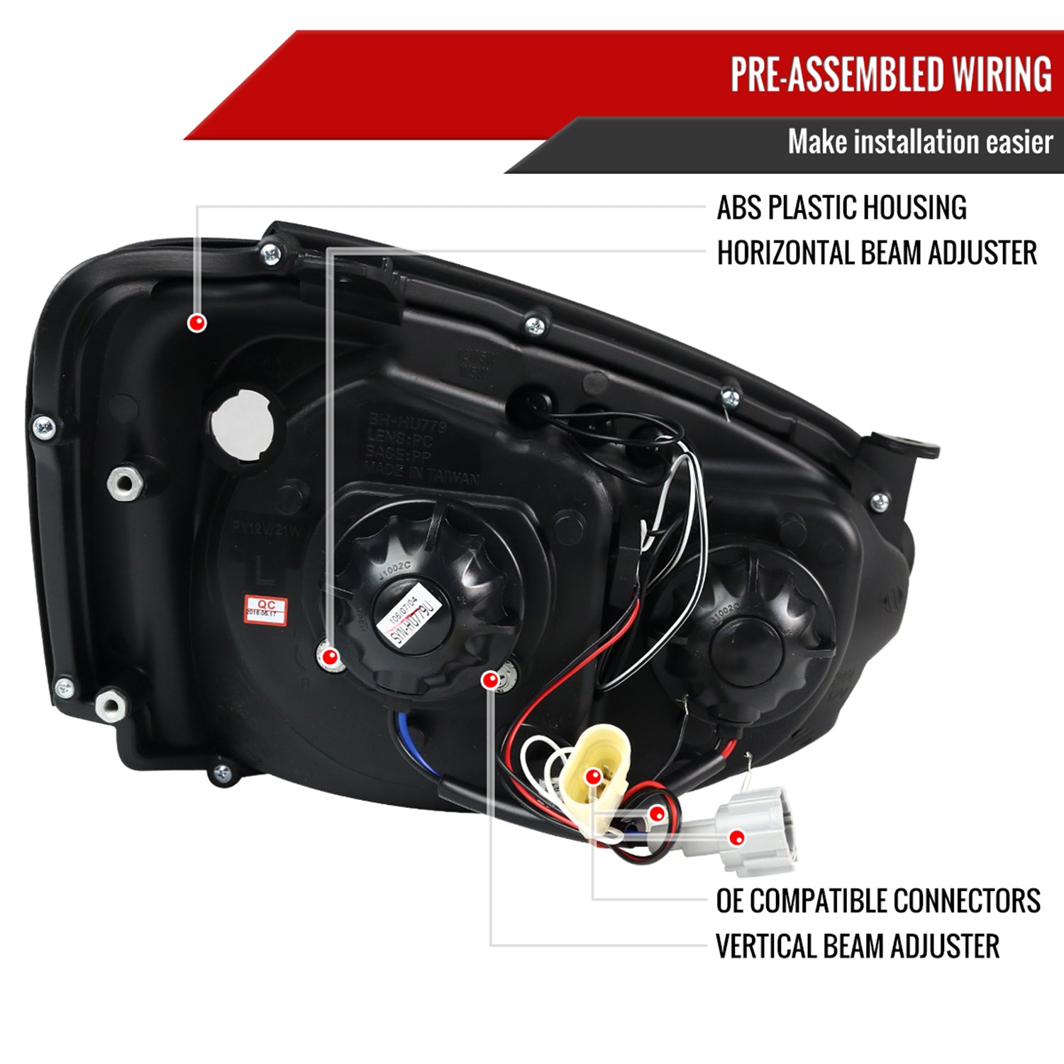 2004-2005 Subaru Impreza WRX/STI Outback Dual Halo Projector Headlights Chrome