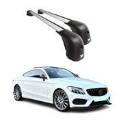 2012-2015 Mercedes C Class C204 Coupe Roof Racks Cross Bars Silver