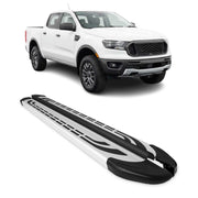 2019-2024 Ford Ranger SuperCab/Crew Cab Nerf Bar Side Step Running Boards Alu 2x
