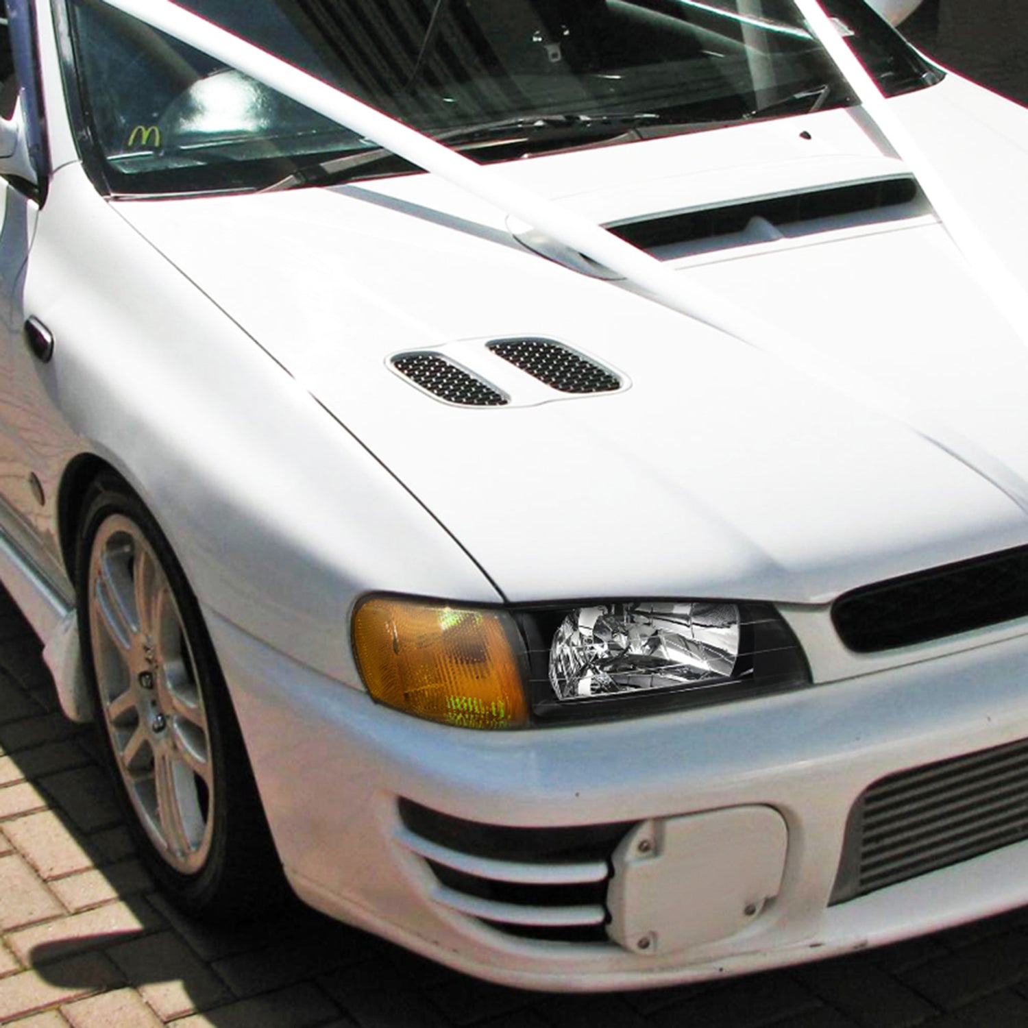 1995-2001 Subaru Impreza Corner Lights Chrome Housing/Amber Lens