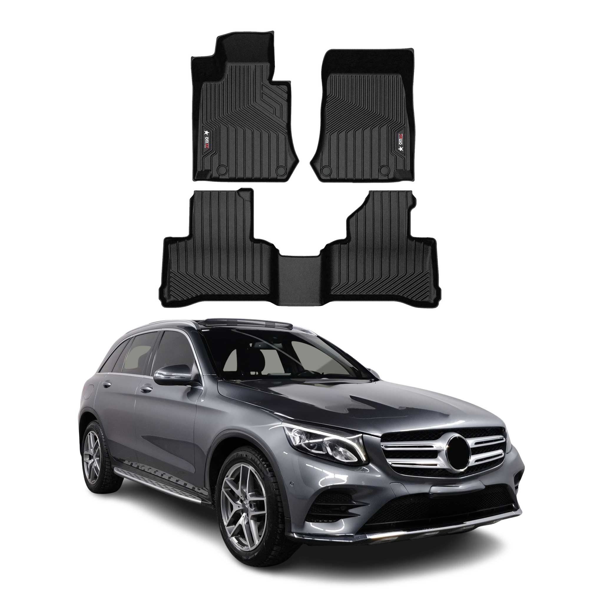 2016-2022 Mercedes GLC Class X253 C253 Premium Floor Mats Liners First and Second Row Set