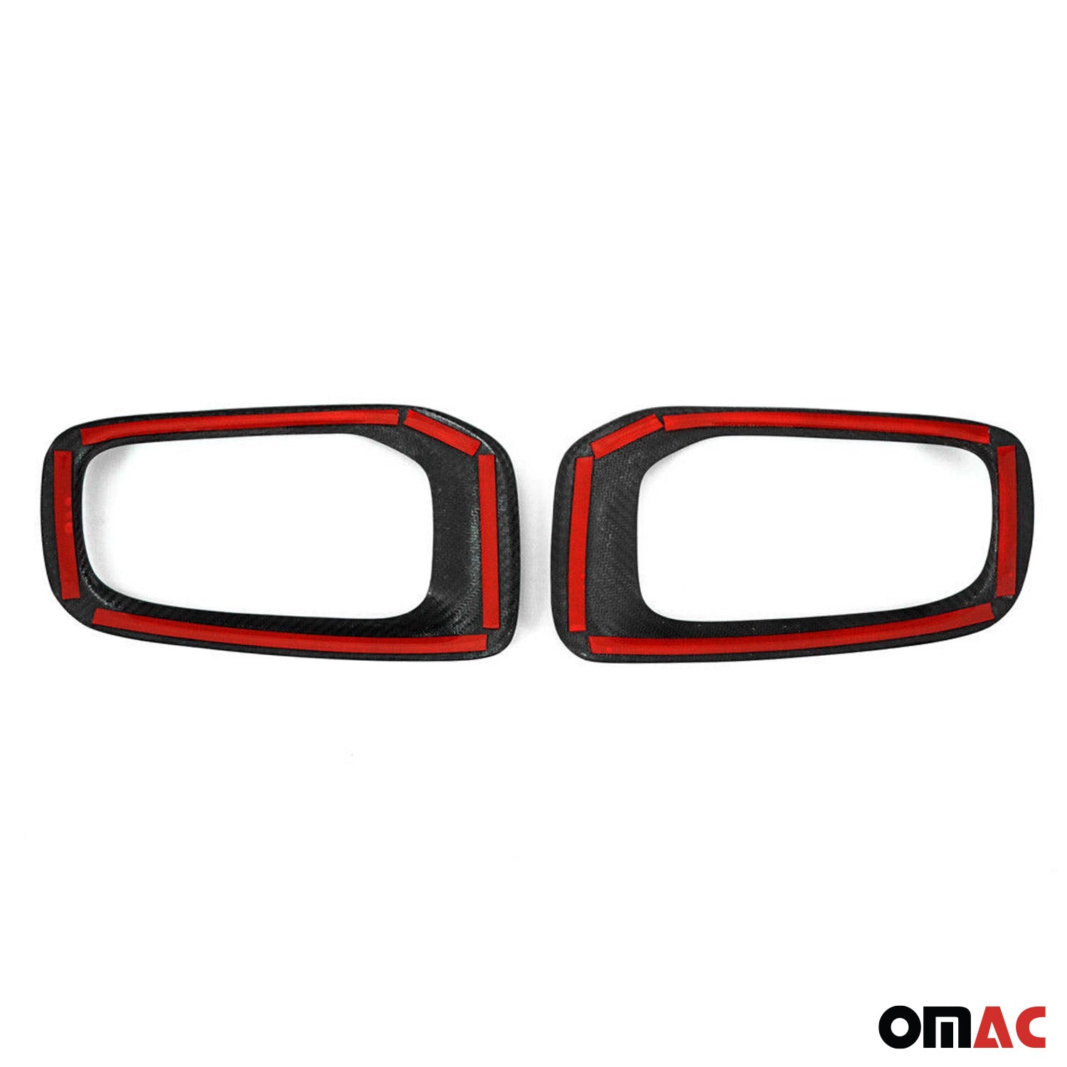 2015-2018 Jeep Renegade Fog Light Lamp Bezel Cover Carbon Fiber Black 2 Pcs