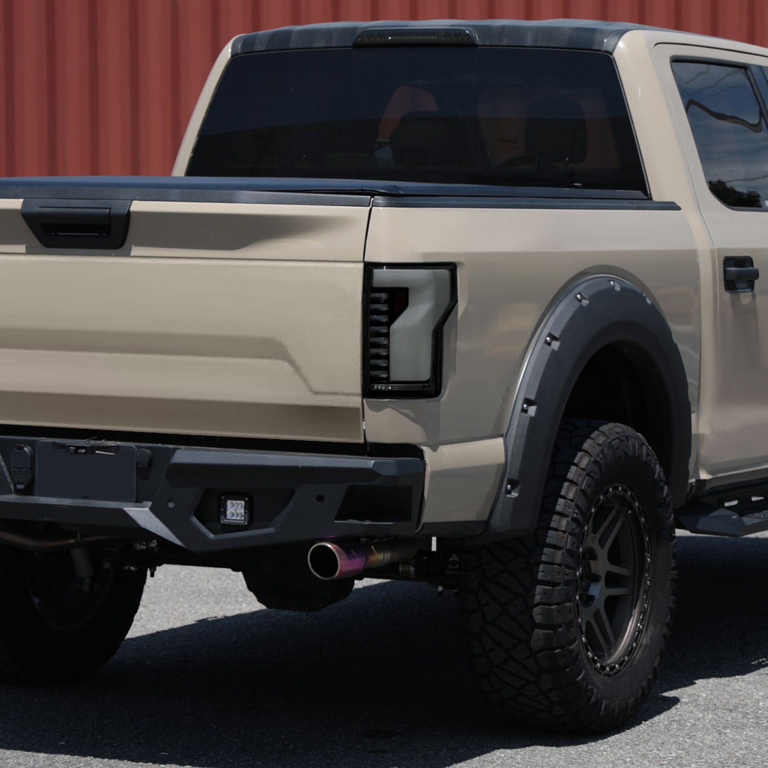 2018-2020 Ford F-150 Turn Signal Animated White LED Bar Tail Light Black/Smoke