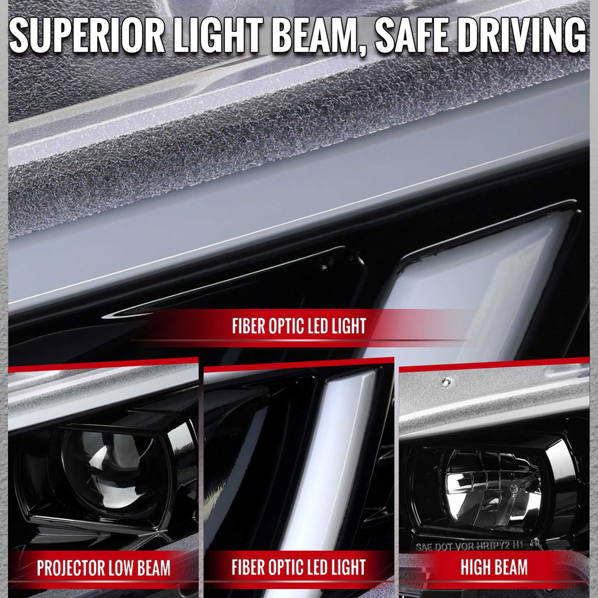 For Honda Civic 2016-2021 Projector Headlights Sequential DRL Jet Black Housing Clear Lens