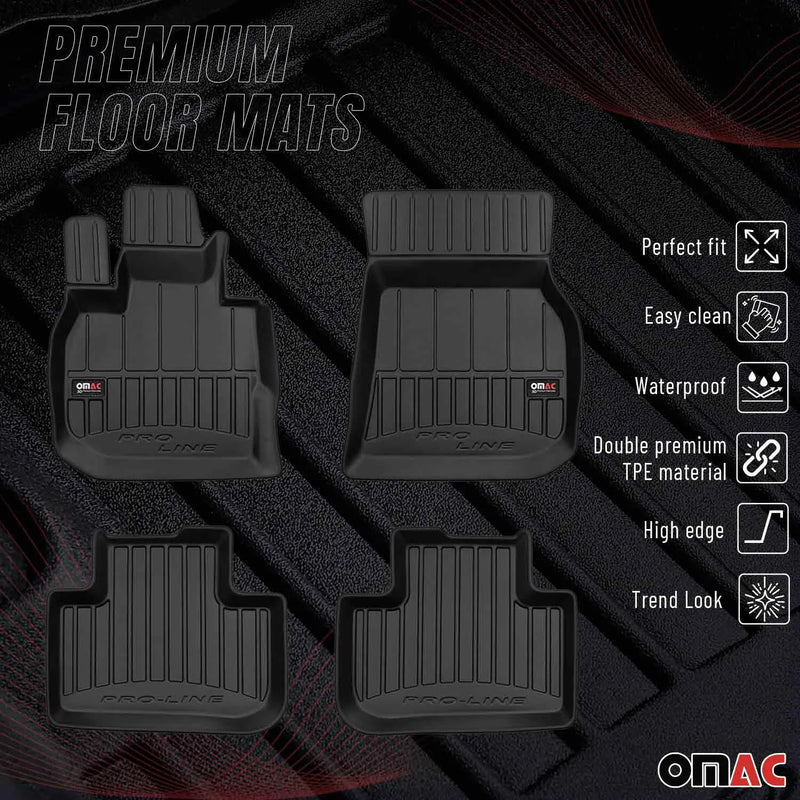 2018-2024 BMW X3 G01 Premium Floor Mats Liners Full Set All Weather Heavy Duty Black