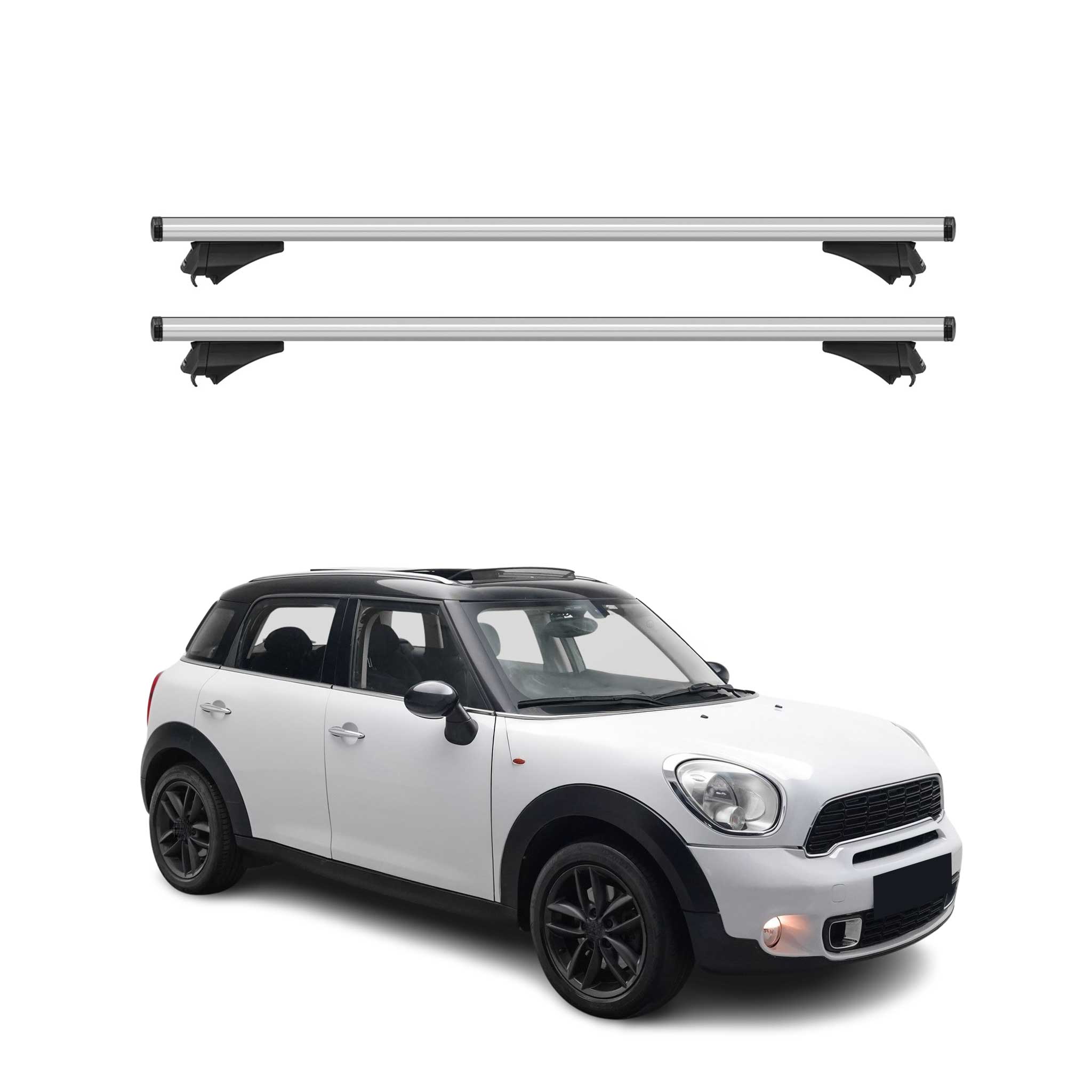 2011-2016 Mini Countryman R60 Roof Rack Cross Bars Silver