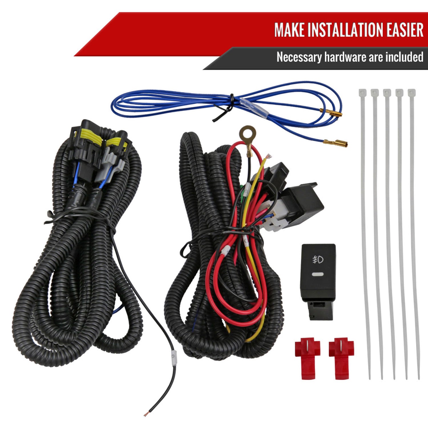 2013-2015 Honda Civic Sedan H11 Fog Lights Chrome Housing/Clear Lens