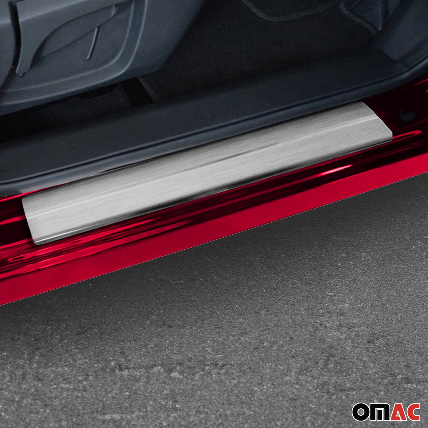 2017-2025 Mazda CX-5 2.gen Door Sill Scuff Plate Scratch Protector Stainless Steel Silver 4x