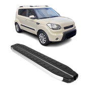 2010-2013 Kia Soul Running Boards Side Steps Silver & Black