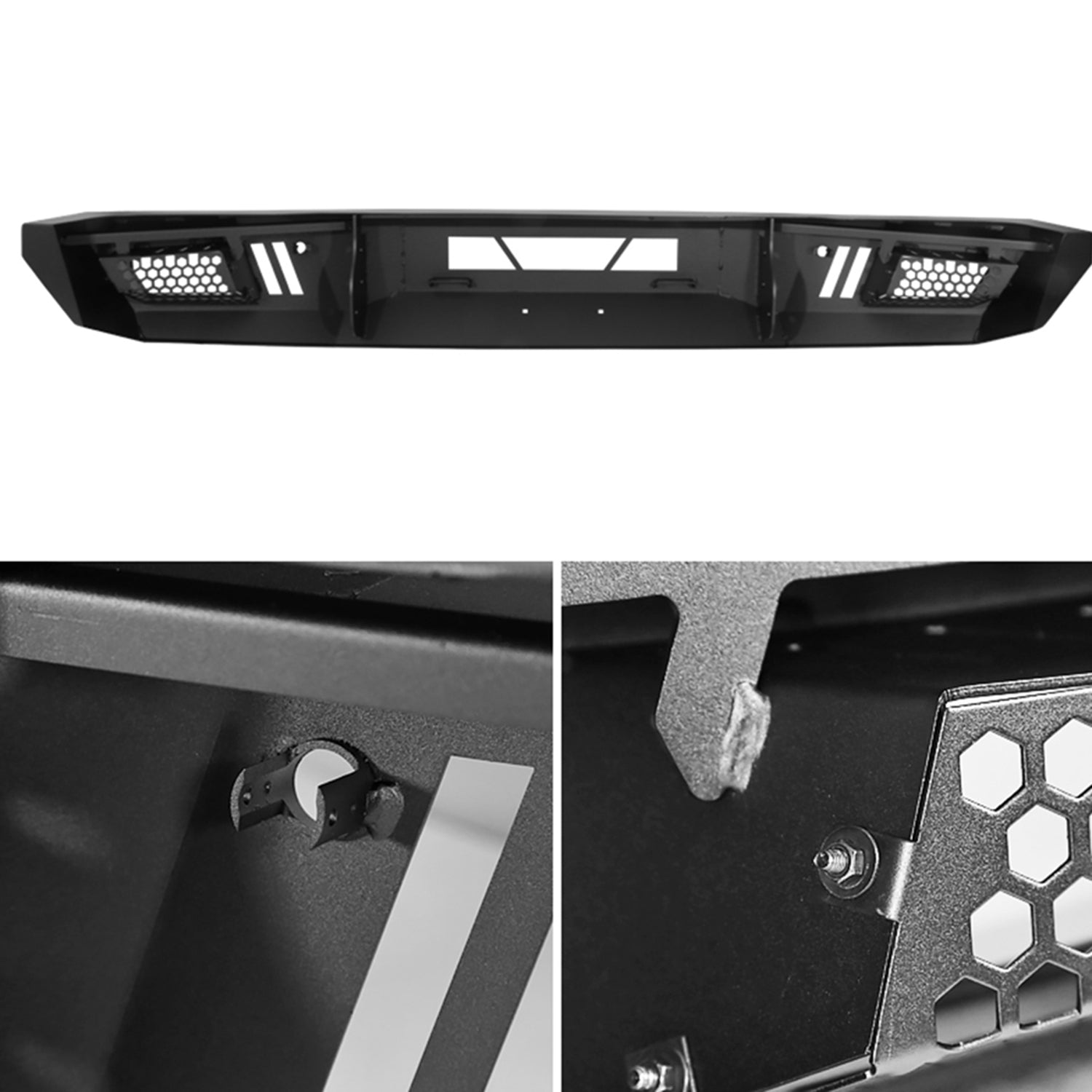 2014-2021 Toyota Tundra Black Heavy Duty Steel Front Bumper & LED Light Ports