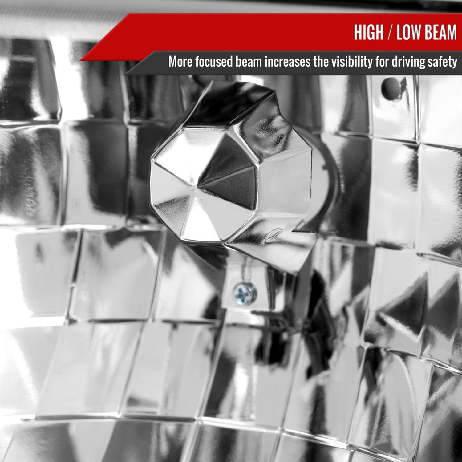 1993-1997 Ford Ranger Factory Headlights w/Corner Signal Lights Chrome/Clear