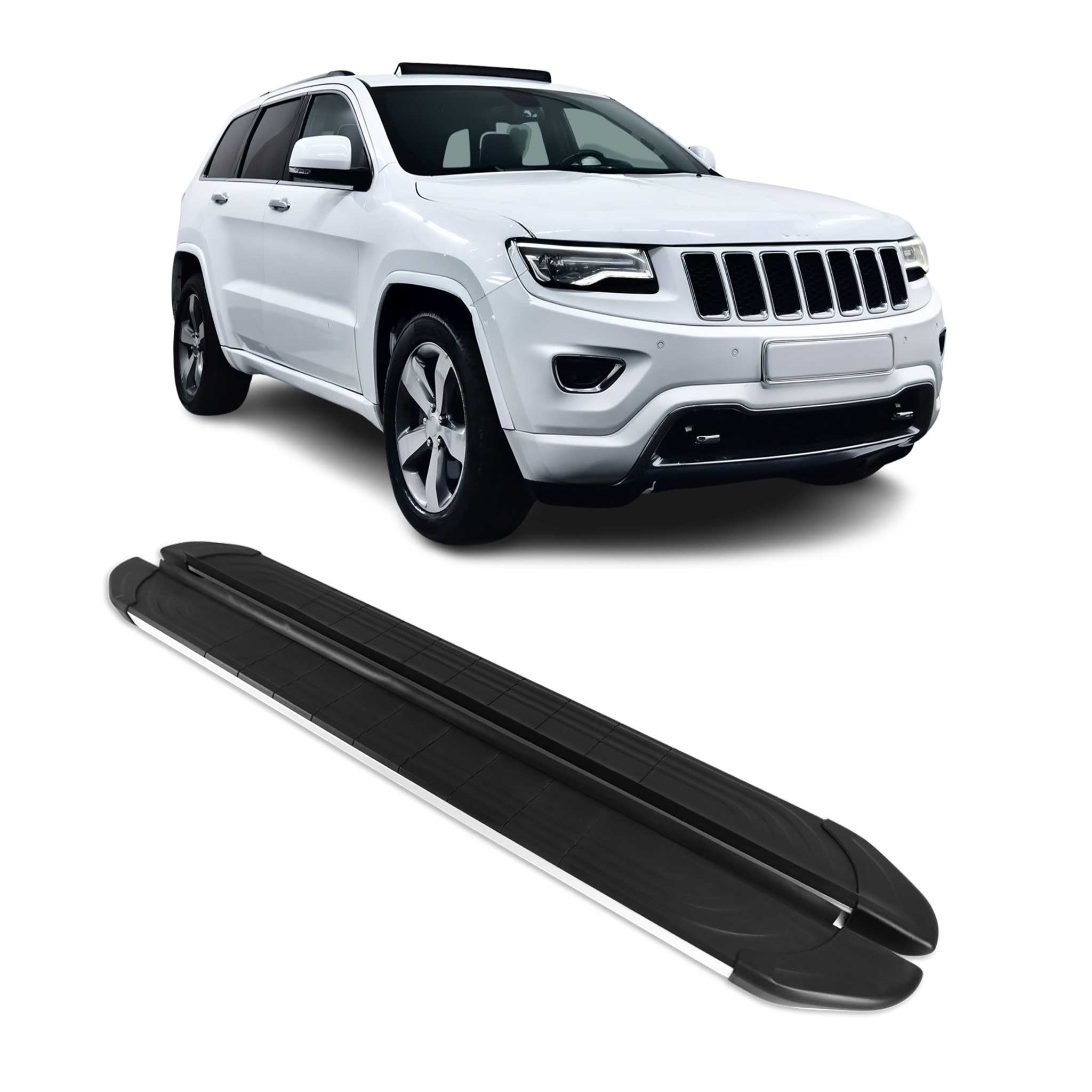 2011-2021 Jeep Grand Cherokee Nerf Bar Side Step Running Boards Alu 2x