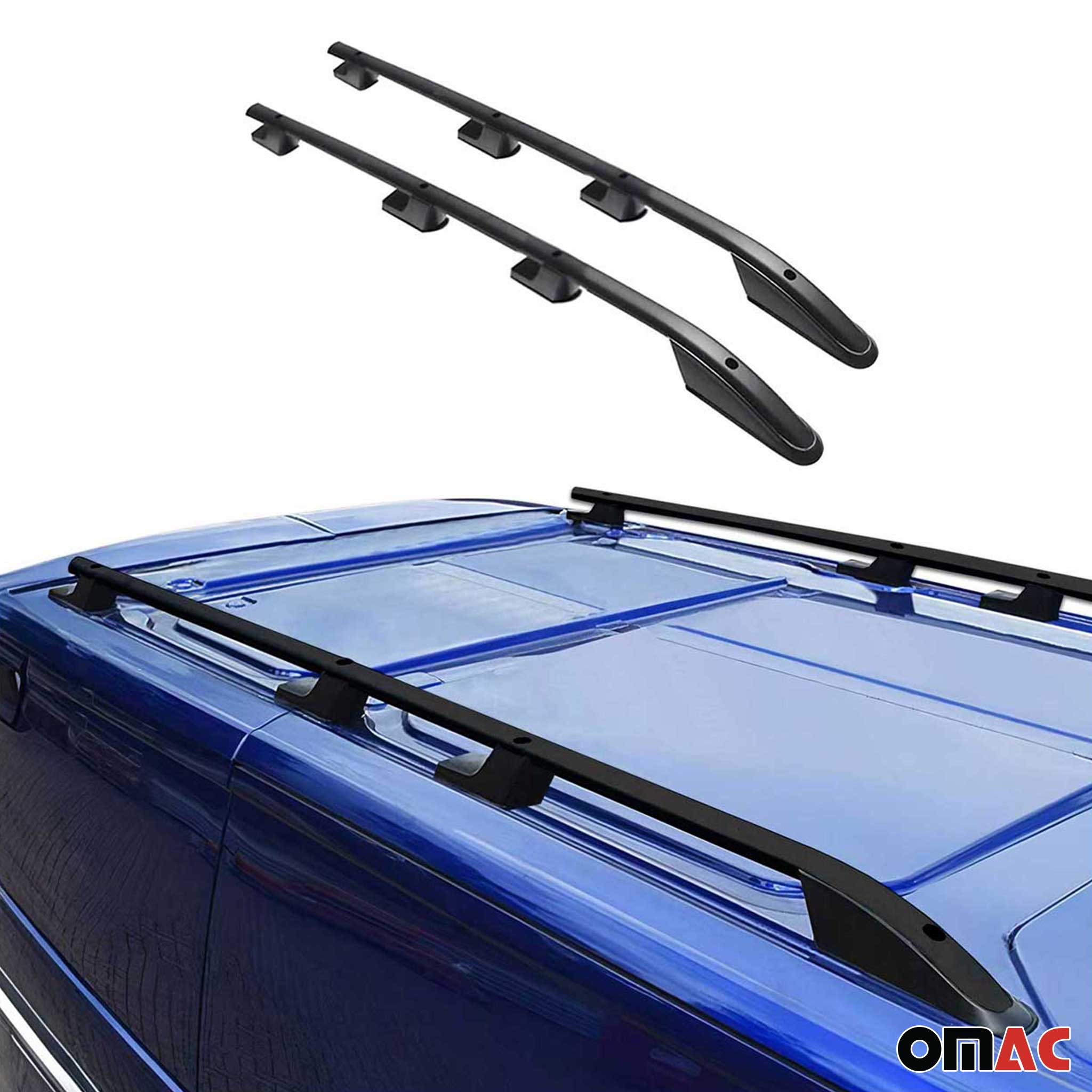 2015-2024 Ford Transit & E-Transit L2 Regular Roof Rack Rails Side Rails Black