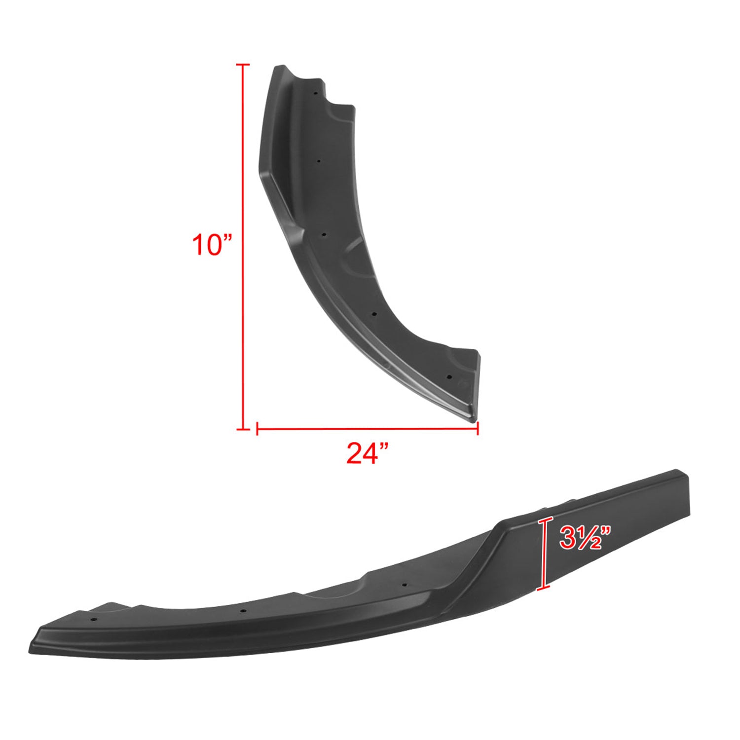 2016-2020 Honda Civic Sedan Matte Black Rear Bumper Lip Diffuser Set