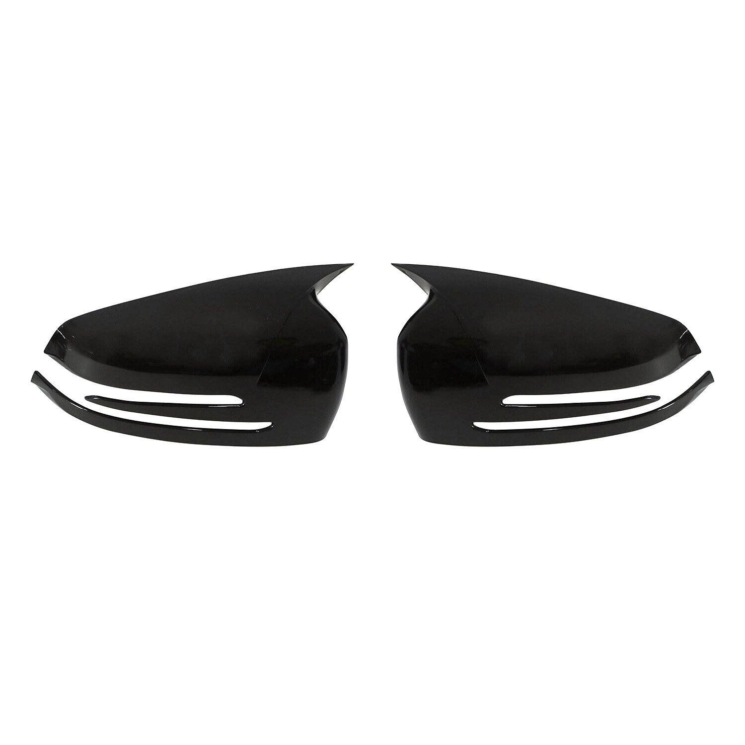 Mercedes W176 W246 C204 X204 X156 W212 Black Glossy Wing Mirror Cover Caps