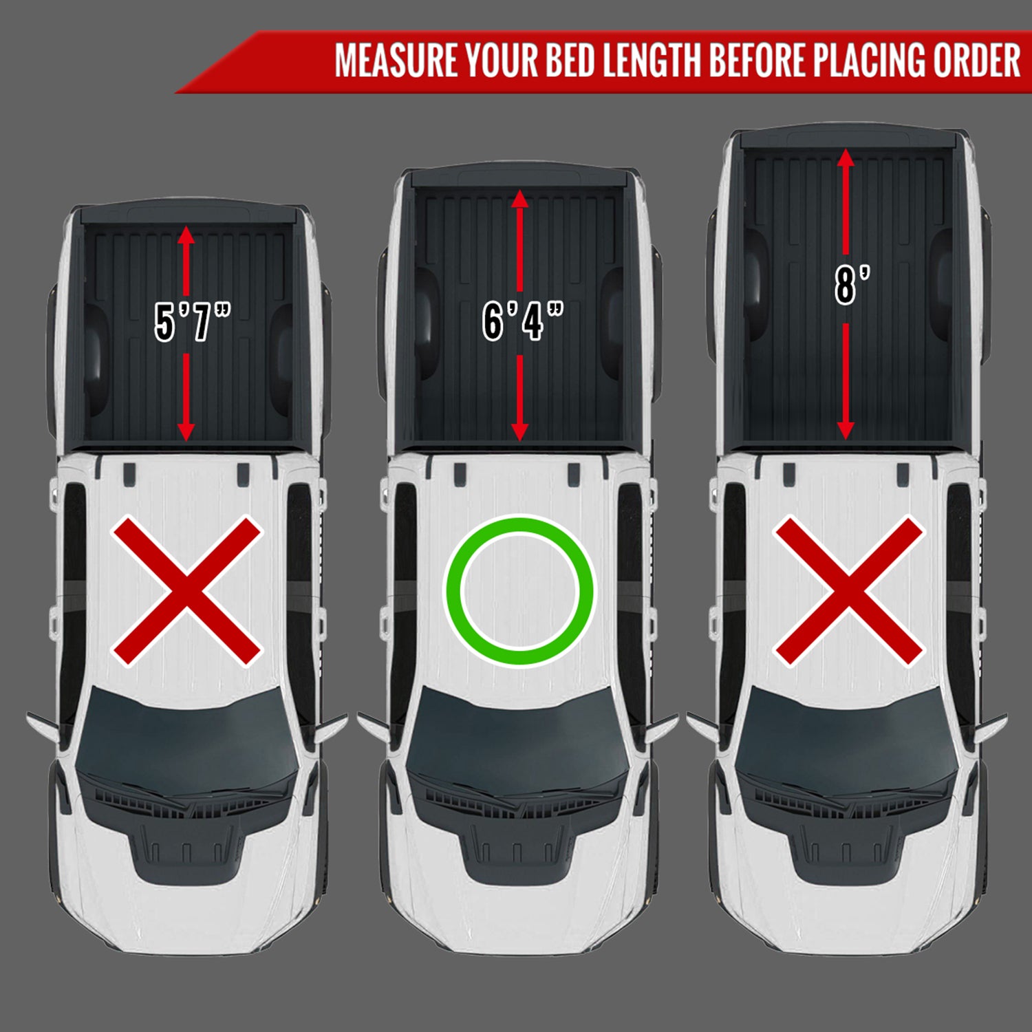 2002-2018 Dodge RAM 1500 2500 3500 6.4' Bed Quad-Fold Tonneau Cover