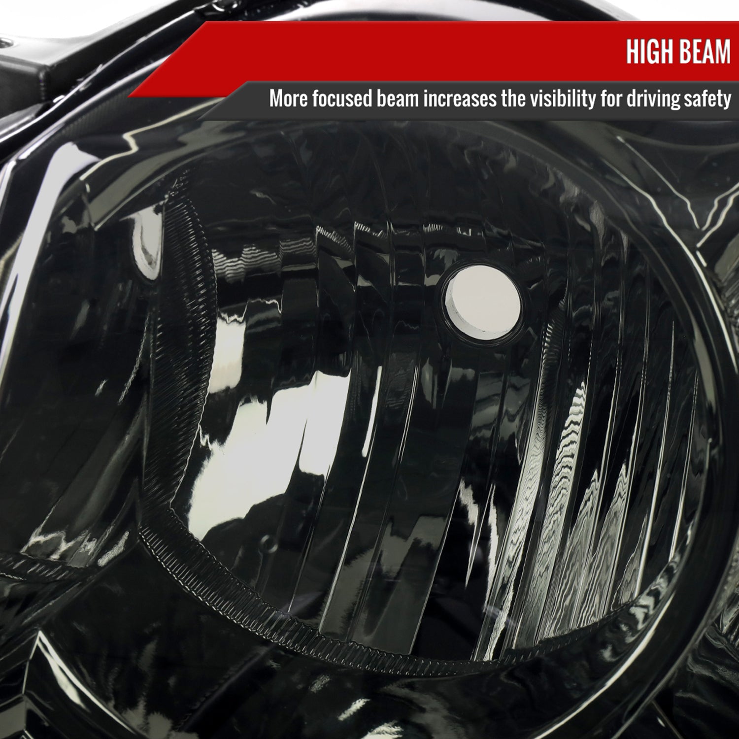 2005-2007 Jeep Grand Cherokee Factory Style Headlights Chrome/Smoke Lens