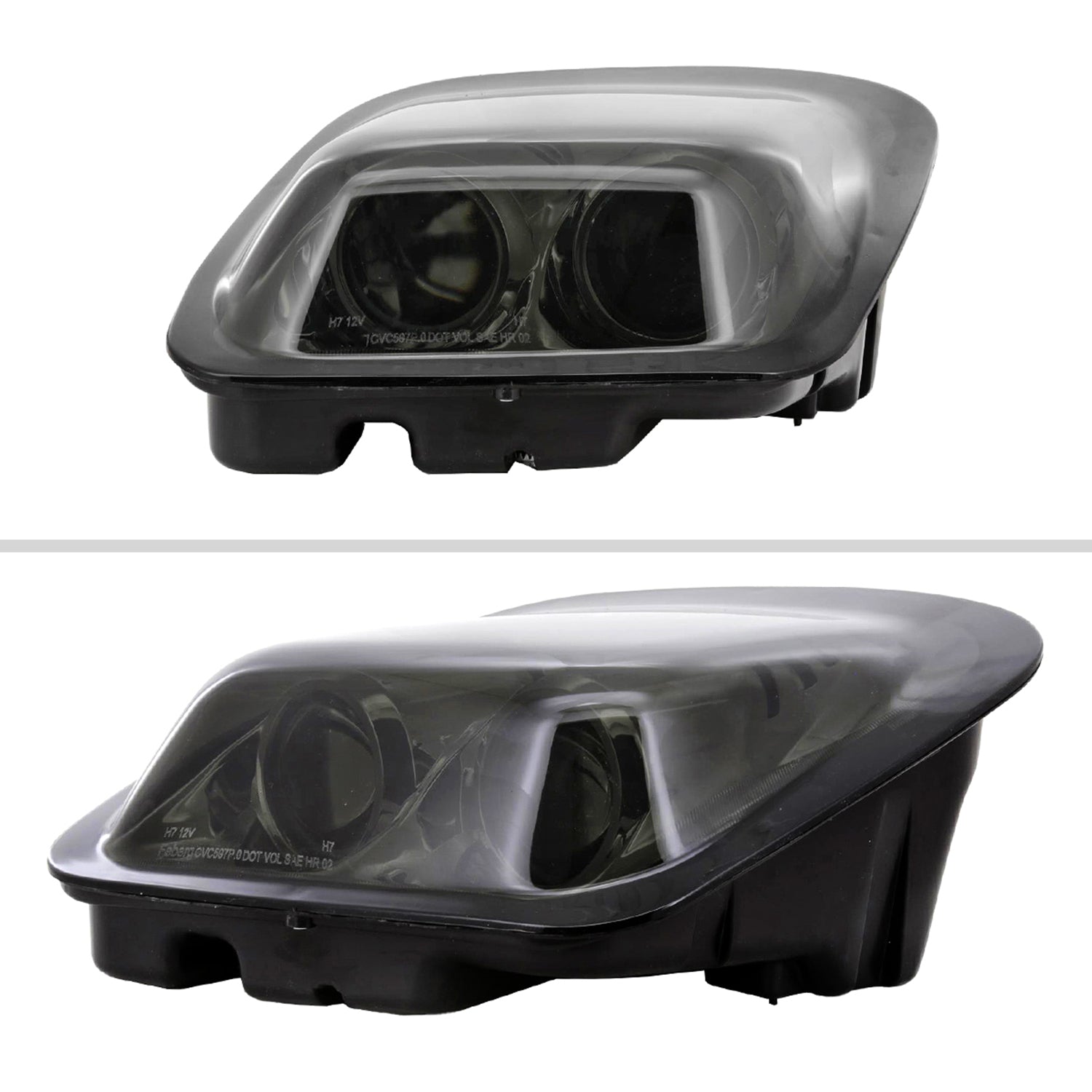 1997-2004 Chevy Corvette C5 H7 Projector Headlights Chrome/Smoke Lens