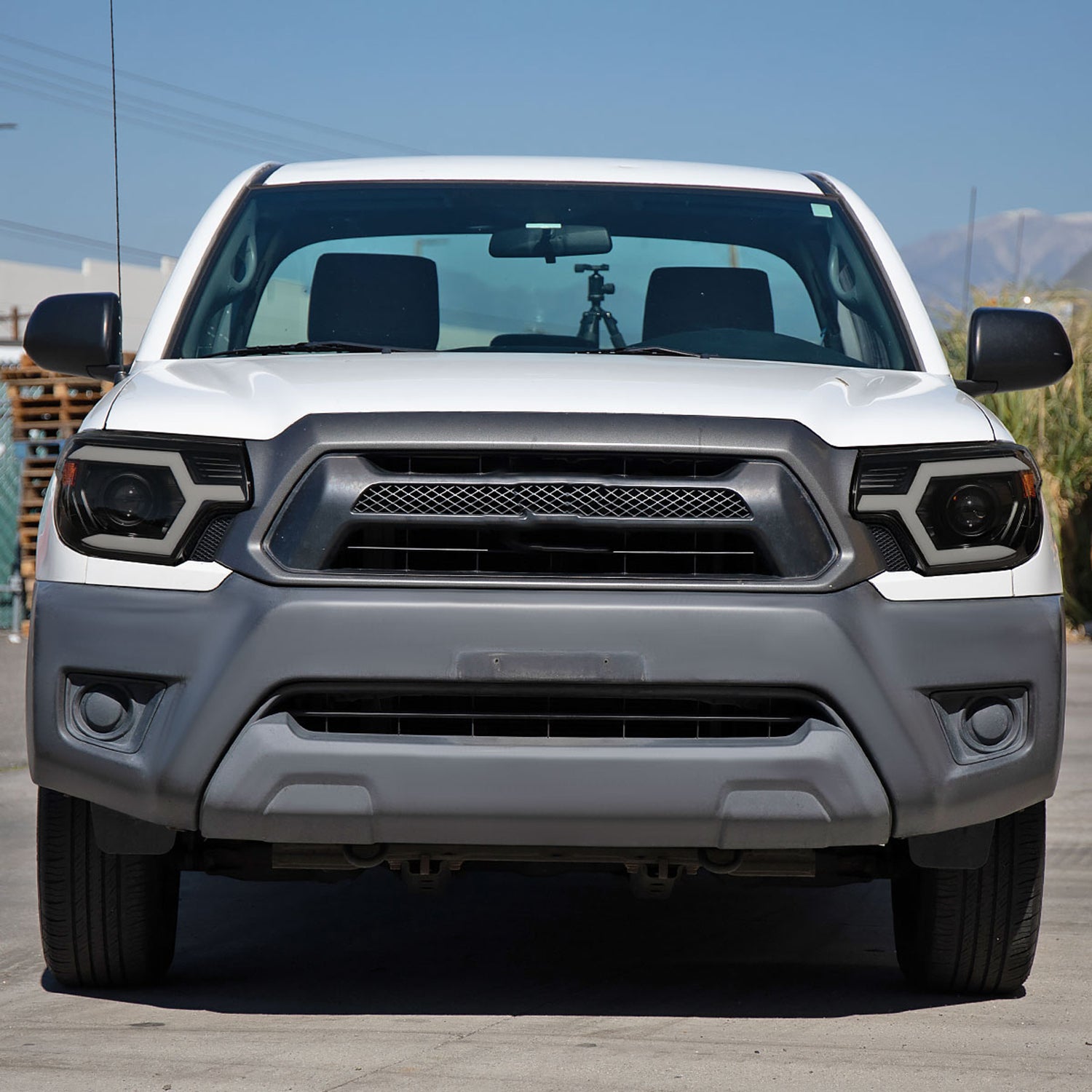 2012-2015 Toyota Tacoma Sequential LED Bar Projector Headlights Matt Smoke