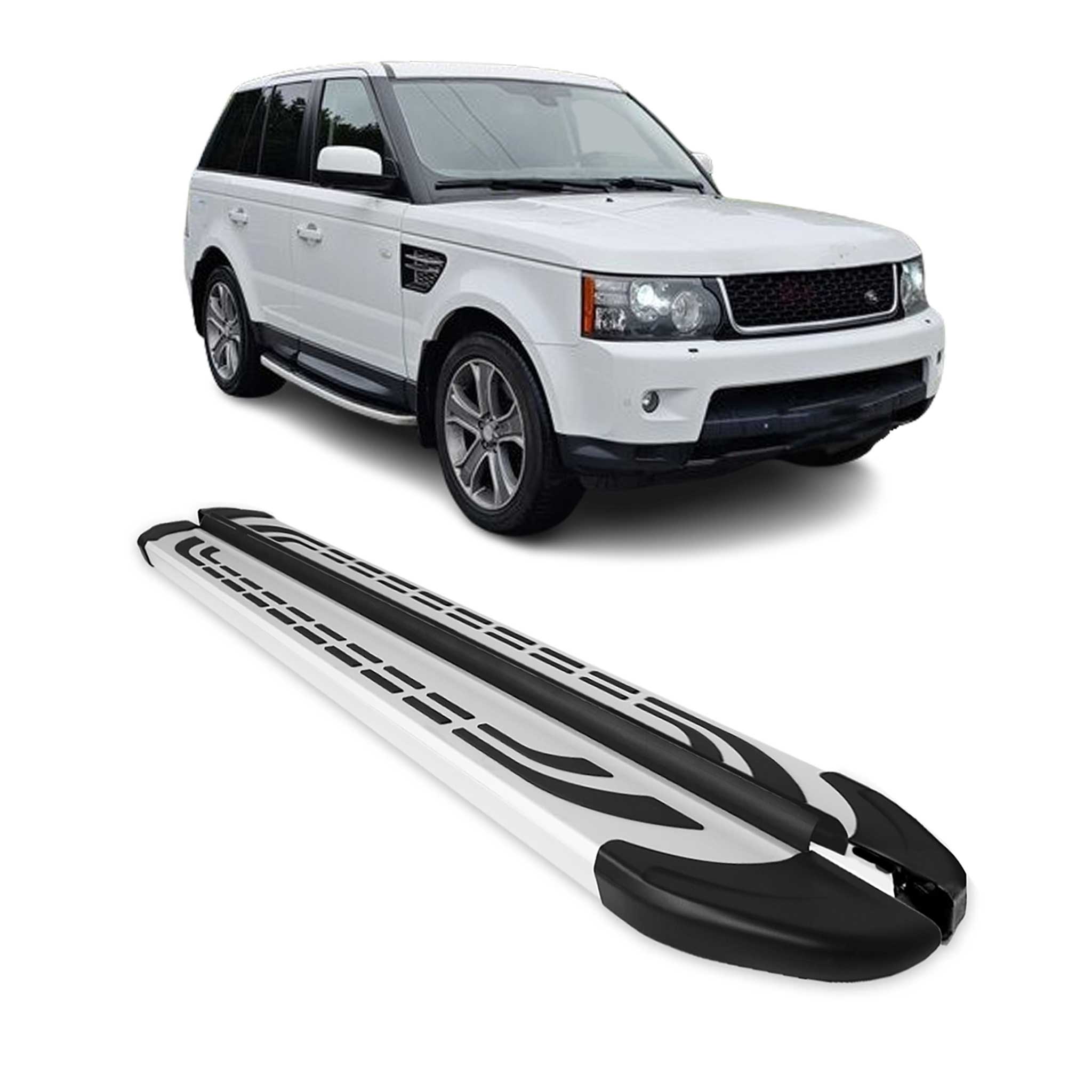 2006-2013 Land Rover Range Rover Sport Running Boards Side Steps Silver