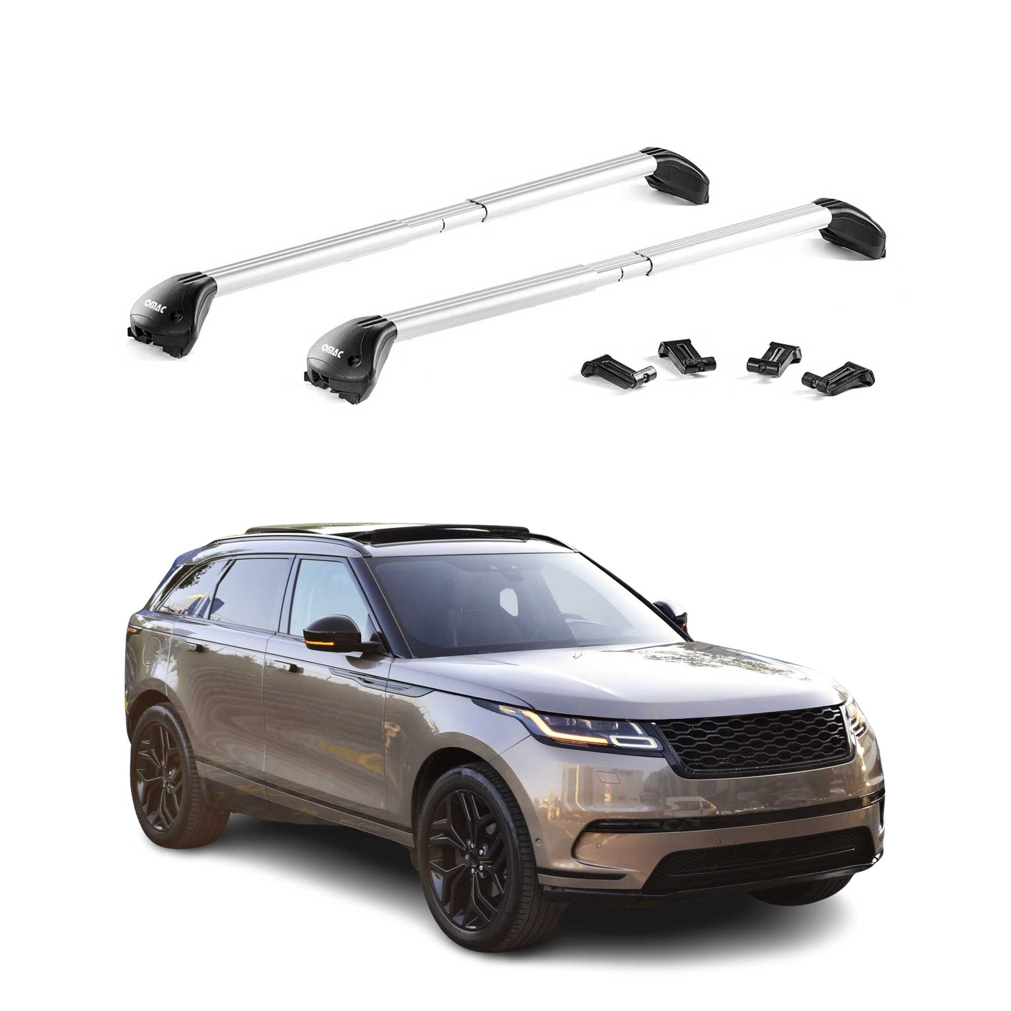 2018-2026 Range Rover Velar Roof Rack Cross Bars Silver