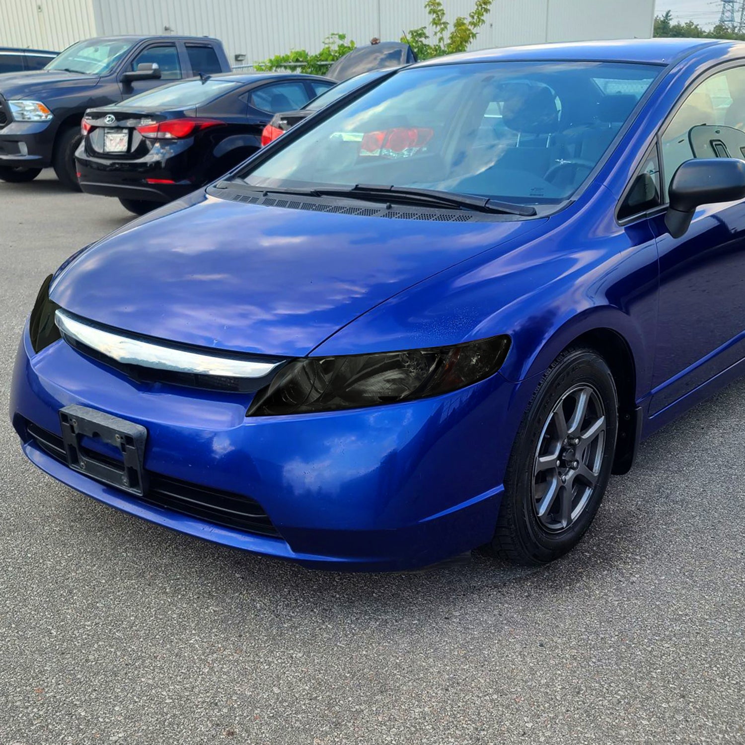 2006-2011 Honda Civic Sedan Crystal Headlights Chrome Housing/Smoke Lens